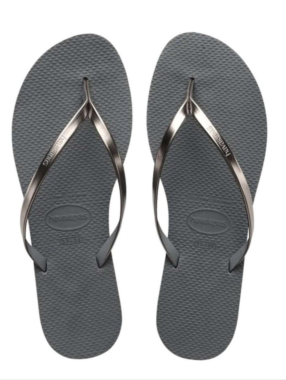 Havaianas You Metallic Flip Flop Sandals Gray/Silver 6W